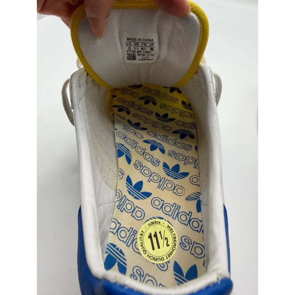 Adidas 011707 Spezial White Blue Yellow Mens Size 12 Pre-Owned No Box